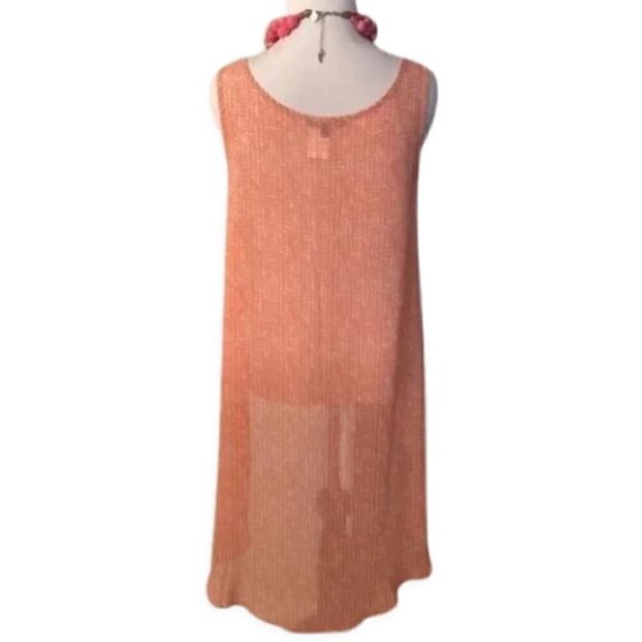 3ema Top Sheer Polka Dot Asymmetrical Sleeveless Women's M - Picture 4 of 5